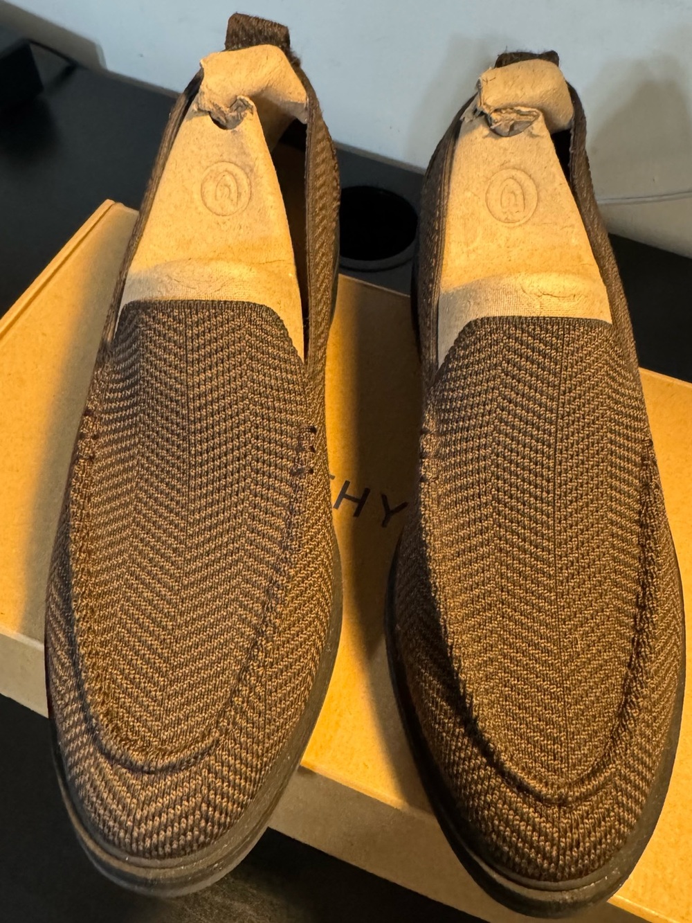 Rothy's Brown Woven Slip-On Loafers